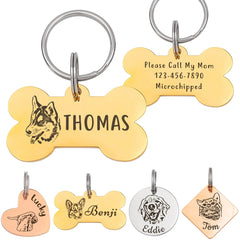 Personalized Bone Collar Tag For Your Love Pet