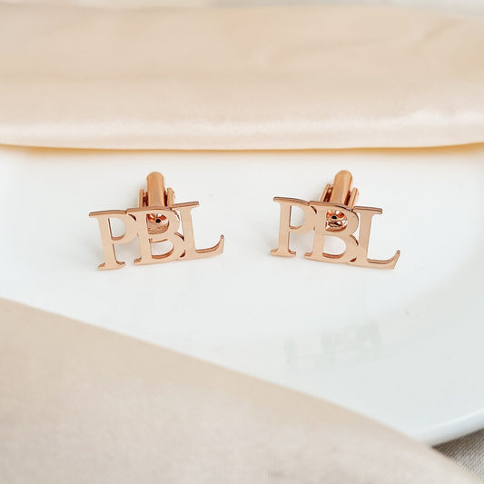 Personalized Initial Letter Name Cufflinks