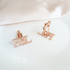 Personalized Initial Letter Name Cufflinks