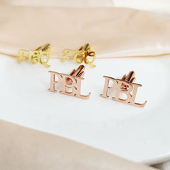 Personalized Initial Letter Name Cufflinks