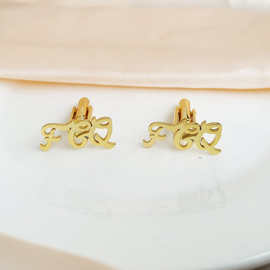 Personalized Initial Letter Name Cufflinks