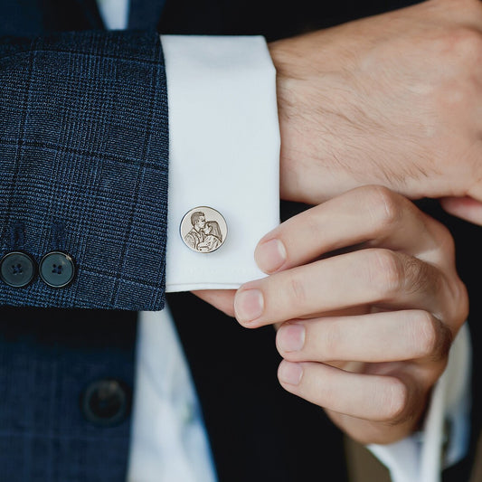 Personalized Photo Engraved Cufflinks