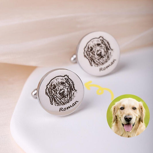 Personalization Pet Photo Cuff Links