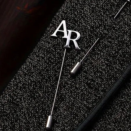 Personalized 2 Initial Lapel Pin for Dad & Groomsmen