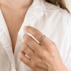 Personalized Dainty CZ Dimond Name Ring