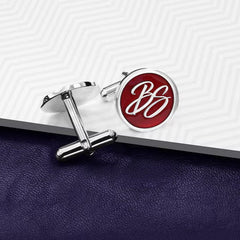 Personalized Colorful Monogram Cufflinks For Wedding