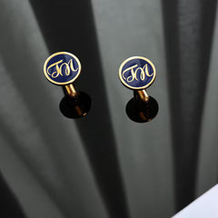 Personalized Colorful Monogram Cufflinks For Wedding