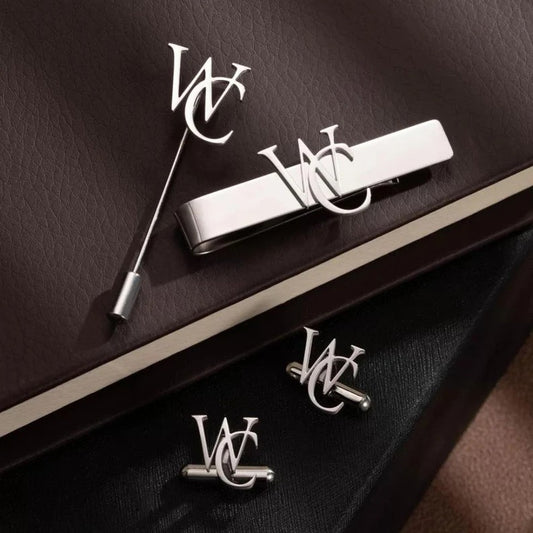 Personalized Cufflinks-Lapel Pin and Tie Bar For Men