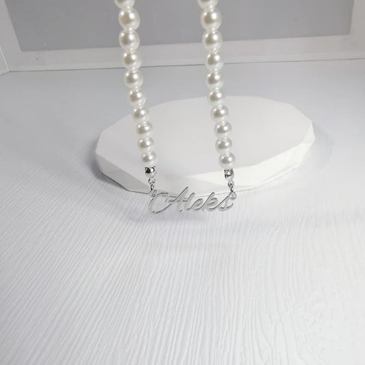 Personalized Custom Name Pearl Necklace