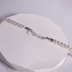 Personalized Custom Name Pearl Necklace