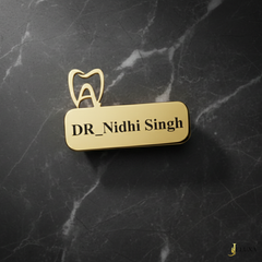 Personalized Dentis Name Brooch
