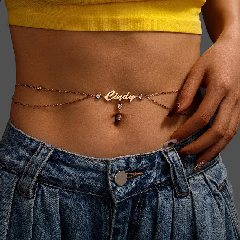 Personalized Diamond Belly-Waist Chain