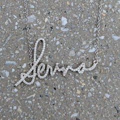 Personalized Diamond Handwriting Necklace