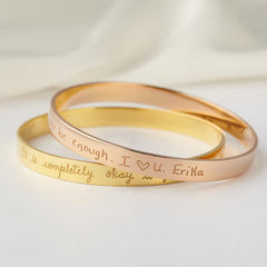 Personalized Engraved Handwriting Bracelet