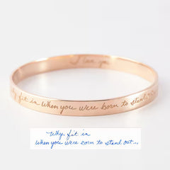 Personalized Engraved Handwriting Bracelet