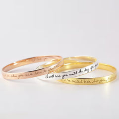 Personalized Engraved Handwriting Bracelet