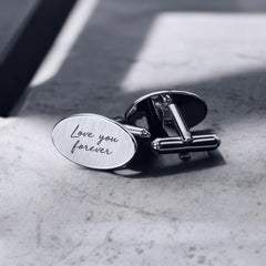 Personalized Engraved Handwriting Cufflinks For Wedding