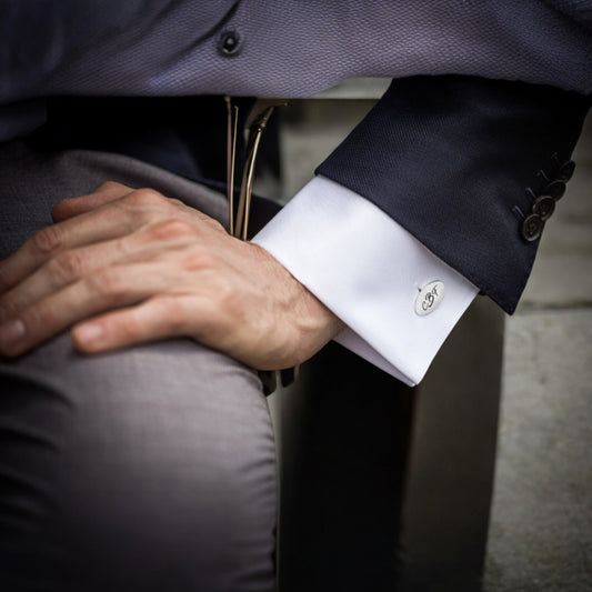 Personalized Engraved Handwriting Cufflinks For Wedding