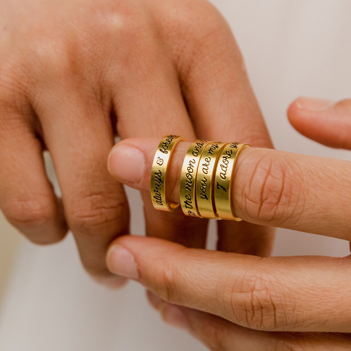 Personalized Engraved Message Ring