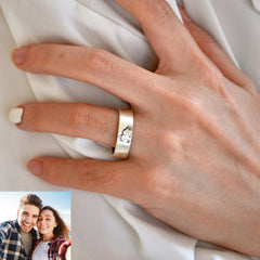 Personalized Engraved Picture & Hidden Message Ring