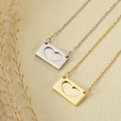 Personalized Envelope Locket Necklace