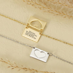 Personalized Envelope Locket Necklace