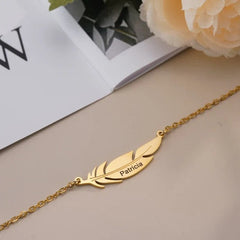 Personalized Feather Necklace