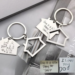 Personalized House Shaped Keychain