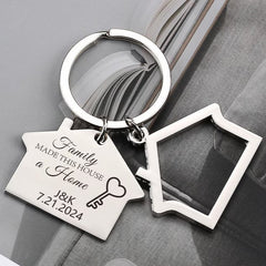 Personalized House Shaped Keychain