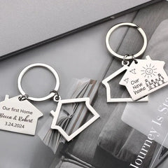 Personalized House Shaped Keychain