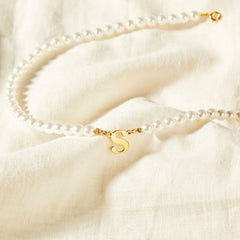 Personalized Initial Pearl Necklace