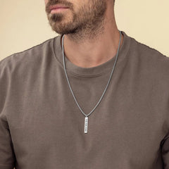 Personalized Men's Bar Necklace