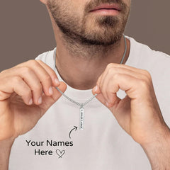 Personalized Men's Bar Necklace