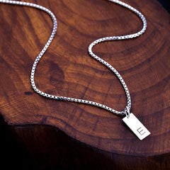 Personalized Men's Necklace In Box Chain