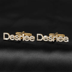 Personalized Name Initials Iced Out Cuff links