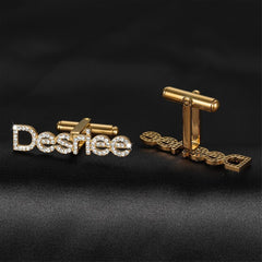 Personalized Name Initials Iced Out Cuff links