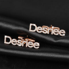 Personalized Name Initials Iced Out Cuff links