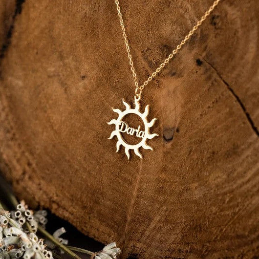 Personalized Sun Style Name Necklace