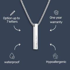 Personalized Custom Morse Code Bar Necklace For Men