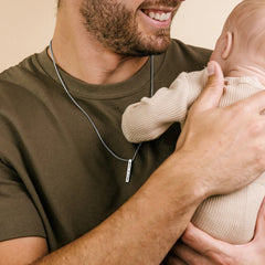 Personalized Custom Morse Code Bar Necklace For Men