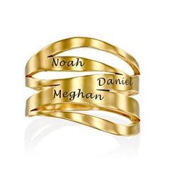 Personalized Custom Multiple Name Ring