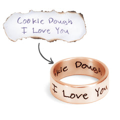 Personalized Custom Your Own Handwriting Engraved Ring