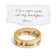 Personalized Custom Your Own Handwriting Engraved Ring