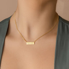 Personalized Dainty Bar Name Necklace