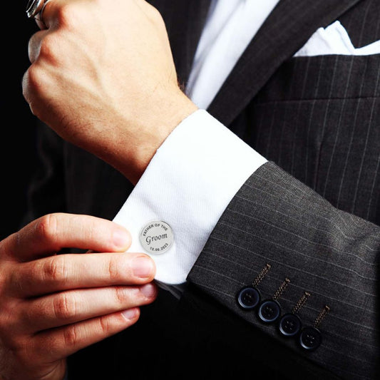 Personalized Dates-Father Of Bride or Groom Cufflink