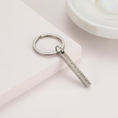 Personalized Engraved Bar Keychain