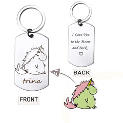 Personalized Engraved Kids Drawing Keychain