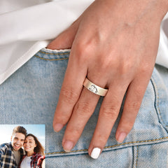 Personalized Engraved Picture & Hidden Message Ring