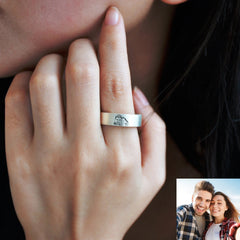 Personalized Engraved Picture & Hidden Message Ring