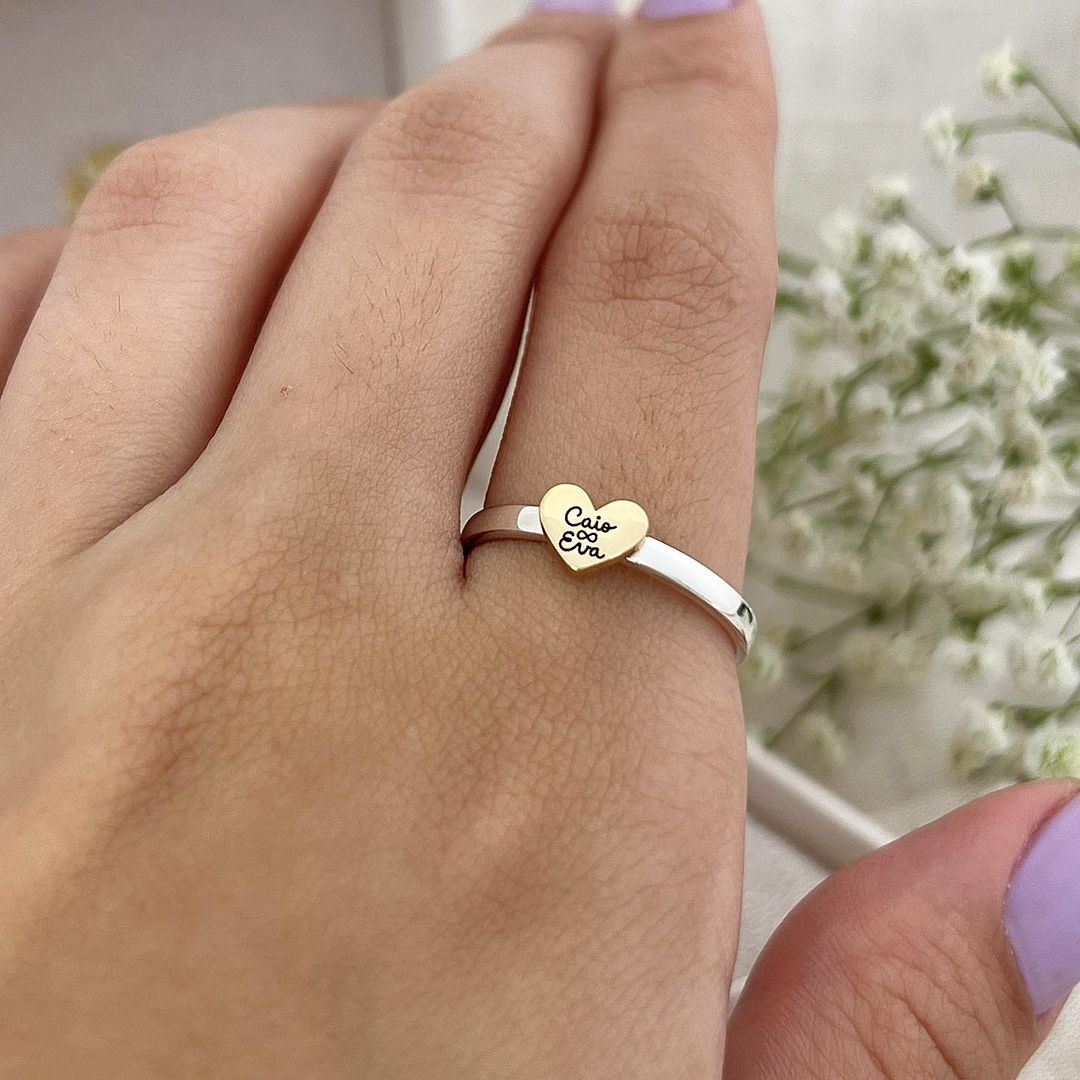 Personalized Heart Ring For Cherished Moments